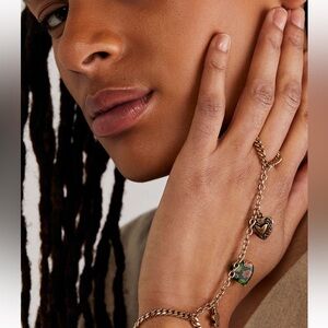 NWT Free People Valentina Hand Chain / Charm Bracelet
